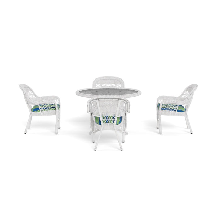 Tortuga Outdoor Portside 5Pc Dining Set - White - Haliwell Caribbean