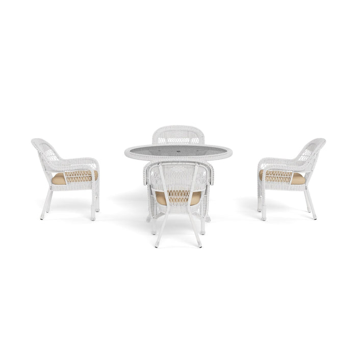 Tortuga Outdoor Portside 5Pc Dining Set - White - Sand