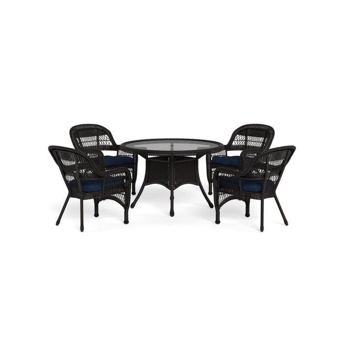 Tortuga Outdoor Portside 5Pc Dining Set - Dark Roast - Navy