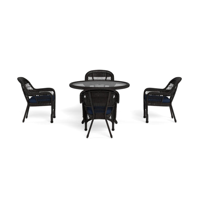 Tortuga Outdoor Portside 5Pc Dining Set - Dark Roast - Navy