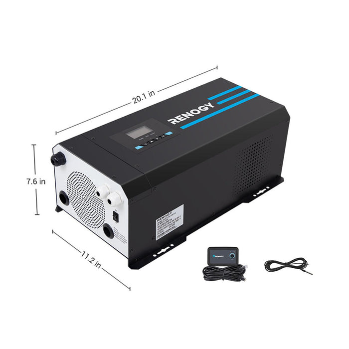 Renogy RV Pure Sine Wave Power Inverter & Charger - 3000 Watt 12V