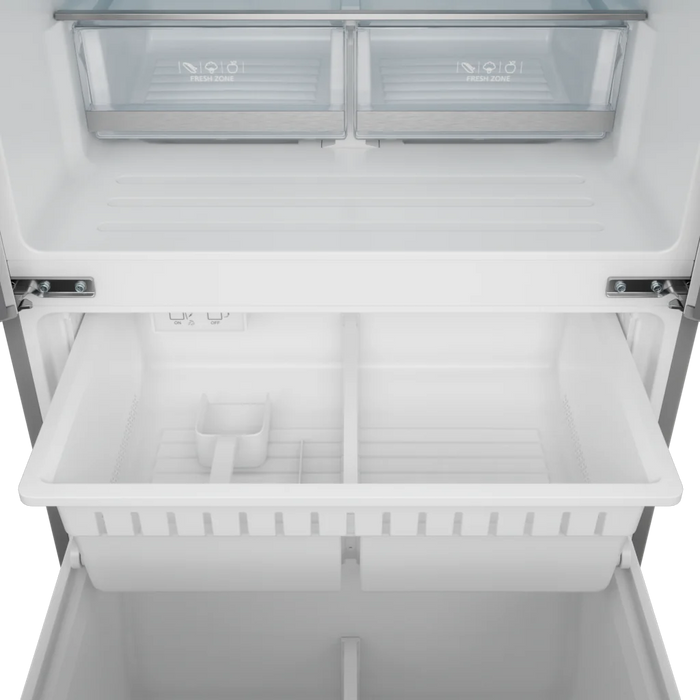 Gordon Ramsay by THOR Kitchen 30" 17.5 cu. ft. French Door Counter Depth Refrigerator with Ice Maker in Stainless Steel with Bronze Accents, RF3017FFD99-BRZ