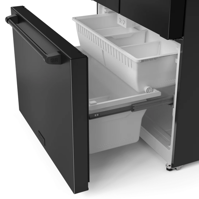Gordon Ramsay by THOR Kitchen 36" 20.3 cu. ft. French Door Counter Depth Refrigerator with Ice Maker in Matte Black, RF3621CTD00