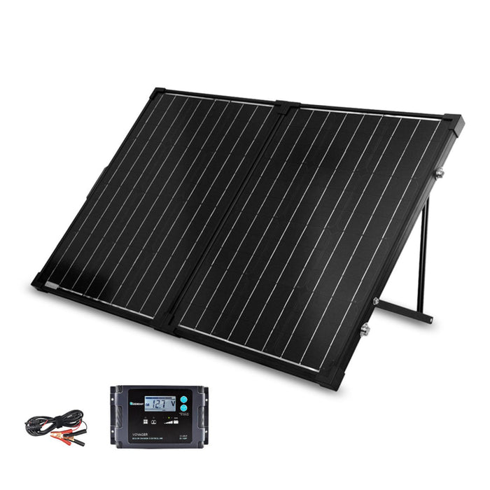 Renogy 100 Watt 12 Volt Monocrystalline Foldable Solar Suitcase with Voyager Charge Controller