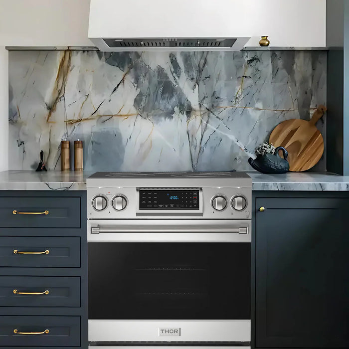 Gordon Ramsay by THOR Kitchen Package - 30" Electric Range, 36" Refrigerator with Ice Maker and Dishwasher in Stainless Steel, AP-RSE30-2
