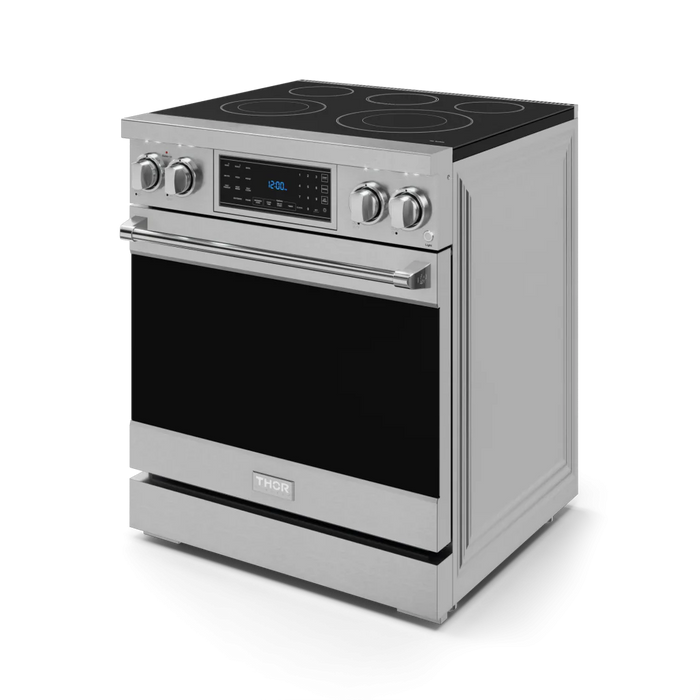 Gordon Ramsay by THOR Kitchen Package - 30" Electric Range, 36" Refrigerator with Ice Maker and Dishwasher in Stainless Steel, AP-RSE30-2