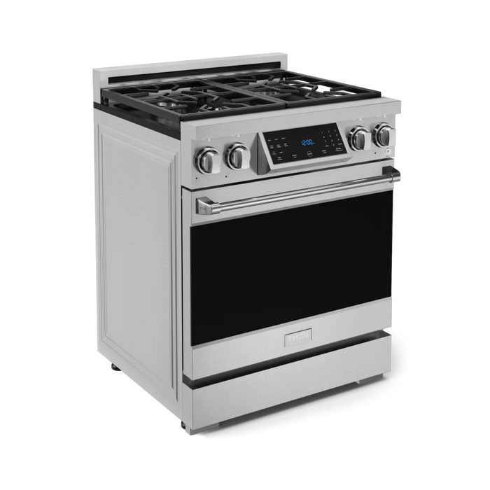 Gordon Ramsay by THOR Kitchen Package - 30" Gas Range, 36" Refrigerator with Ice Maker and Dishwasher in Stainless Steel, AP-RSG30LP-2
