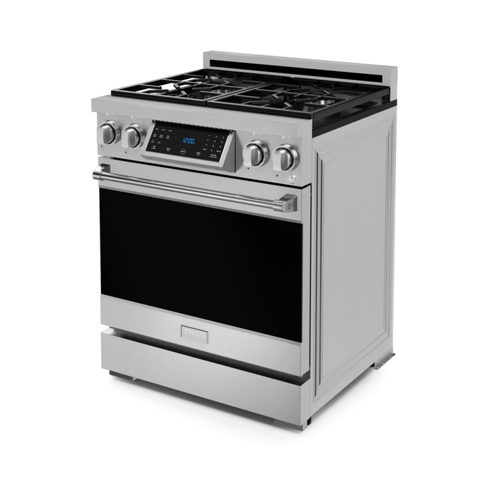 Gordon Ramsay by THOR Kitchen Package - 30" Gas Range, 36" Refrigerator with Ice Maker and Dishwasher in Stainless Steel, AP-RSG30LP-2