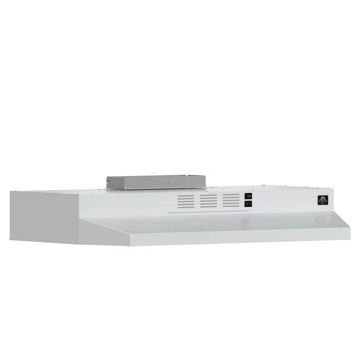 FORNO Espresso Cappa 30" 200 CFM Compact Under Cabinet Convertible Range Hood in White, FRHUC5200-30WHT