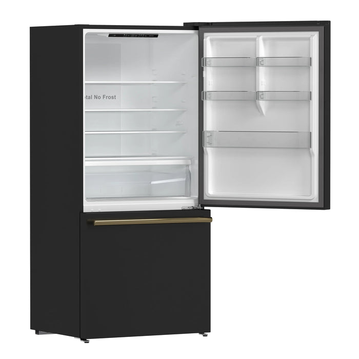 Forno Espresso Package - 30" Electric Range, Refrigerator and Dishwasher in Black with Silver Handles, FBDL-007-02US