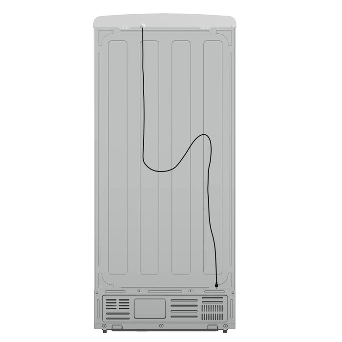 FORNO Espresso Luigi 33" 18 cu. ft. French Door Refrigerator in White with Antique Brass Handles, FFFFD1791-33WHT
