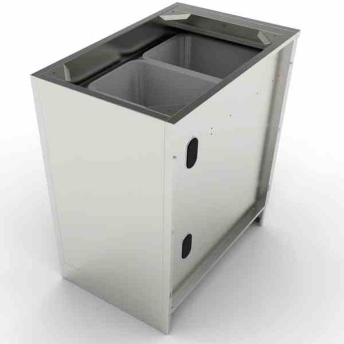 Top Loading Bins Cabinet with Dual Top-Loading Bins and an 18-Inch Trash Drawer — Lusso ...