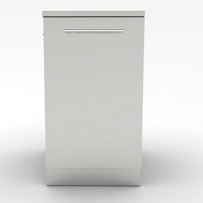 Cabinet with Dual Top-Loading Bins and an 18-Inch Trash Drawer