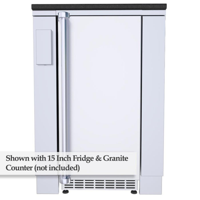 Sunstone 24 Inch Appliance Cabinet for Up to 15 Inch Wide Fridge , Wine Cooler, and Ice Maker