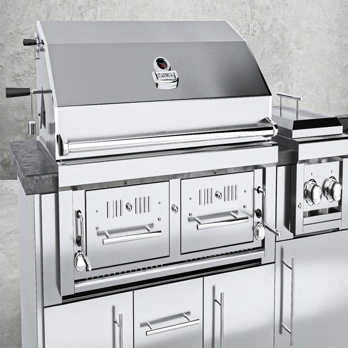 Dallas 9'11" Cabinet Island Package - Features Gas Hybrid Charcoal Grill