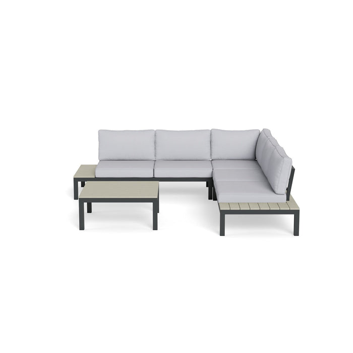 Tortuga Outdoor Lakeview 4Pc Sectional Seating - Frames and Gray Slips