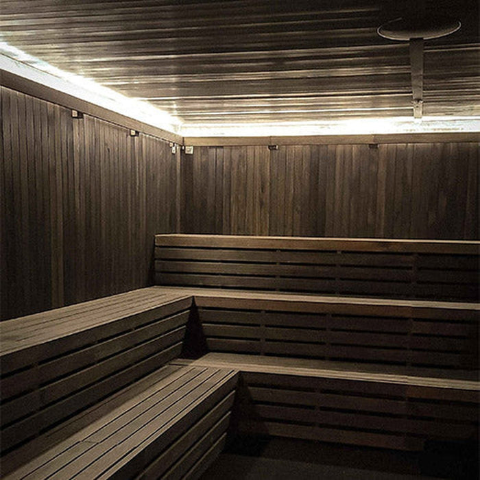 Scandia Electric Ultra - Hand Finished Pre-Cut Sauna Room Kits in the dimensions of 48" x 84" x 84".