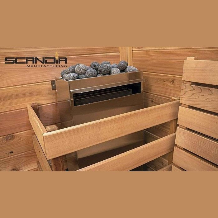 Scandia Electric Ultra Sauna Heater - Compact - 4.5 KW - 208V - Single Phase - 60 Minutes - Thermostat Integrated on Heater