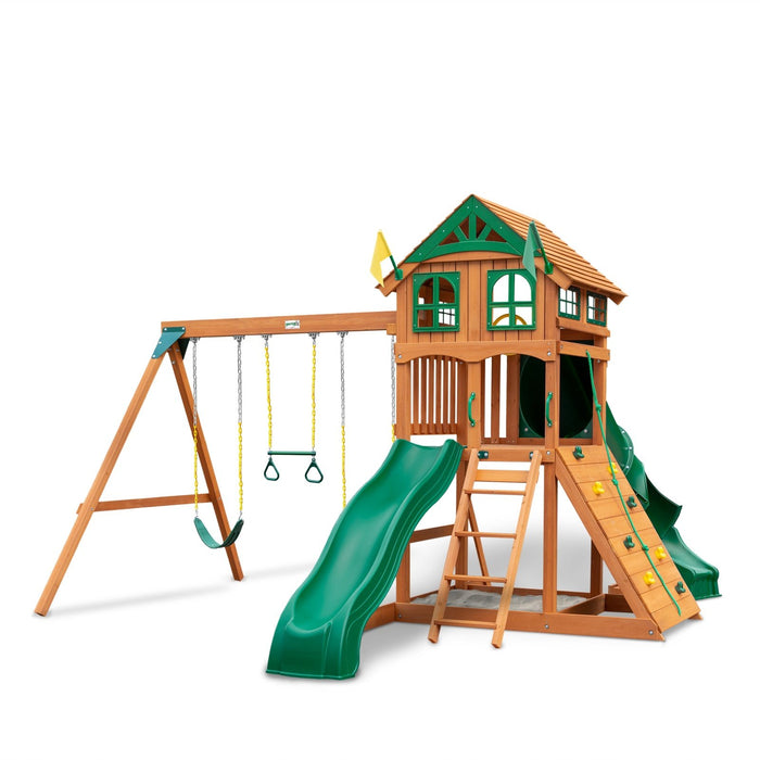 Gorilla Playsets Outing w/ Wood Roof & Twister Tube Slide