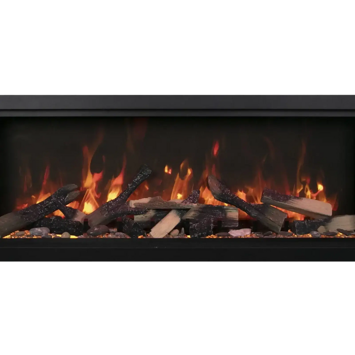 Amantii Smart Tru View XT XL Electric Fireplace: Stylish 3-Sided Glass Design