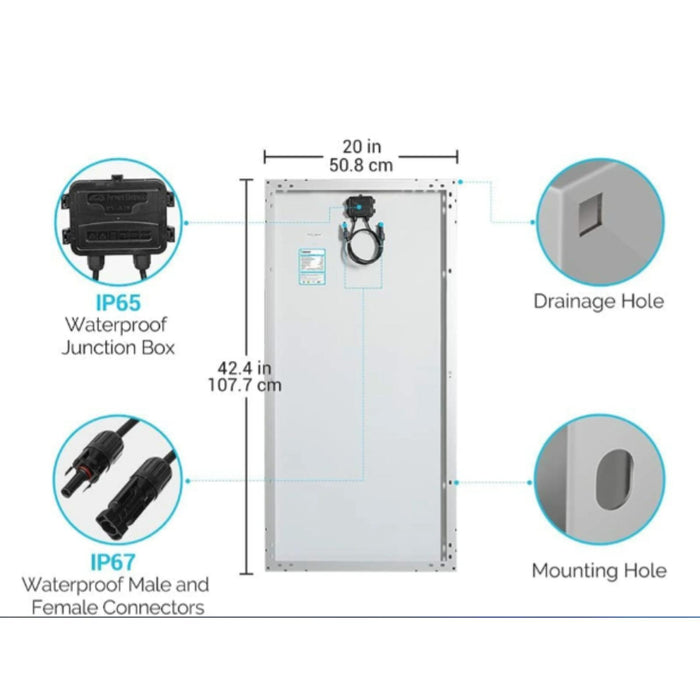 Renogy 400W 12V Monocrystalline Solar Starter Kit w/Wanderer 40A Charge Controller