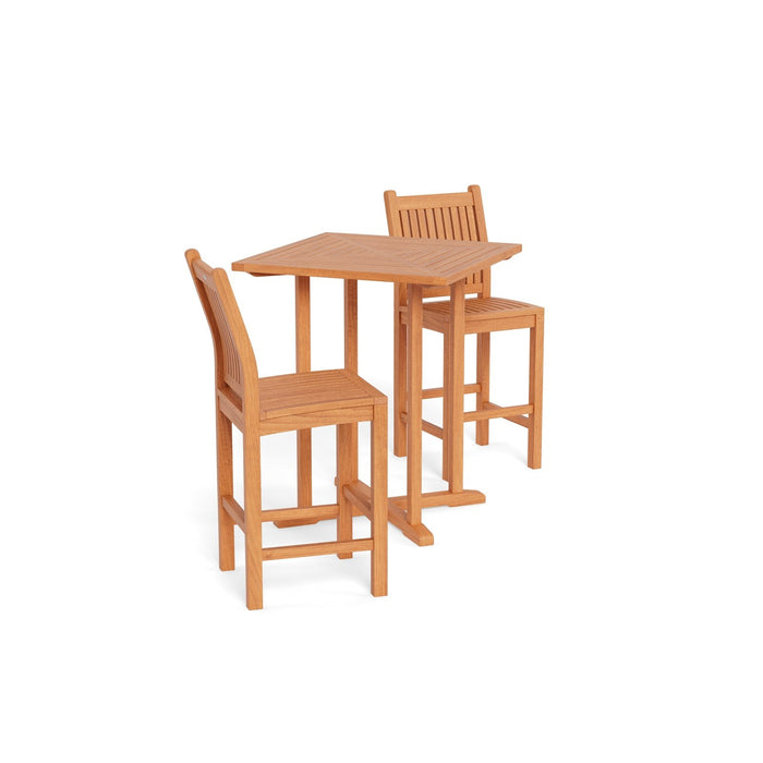 Tortuga Outdoor Jakarta Teak 3Pc Bar Set (2 Chairs, 1 Table)