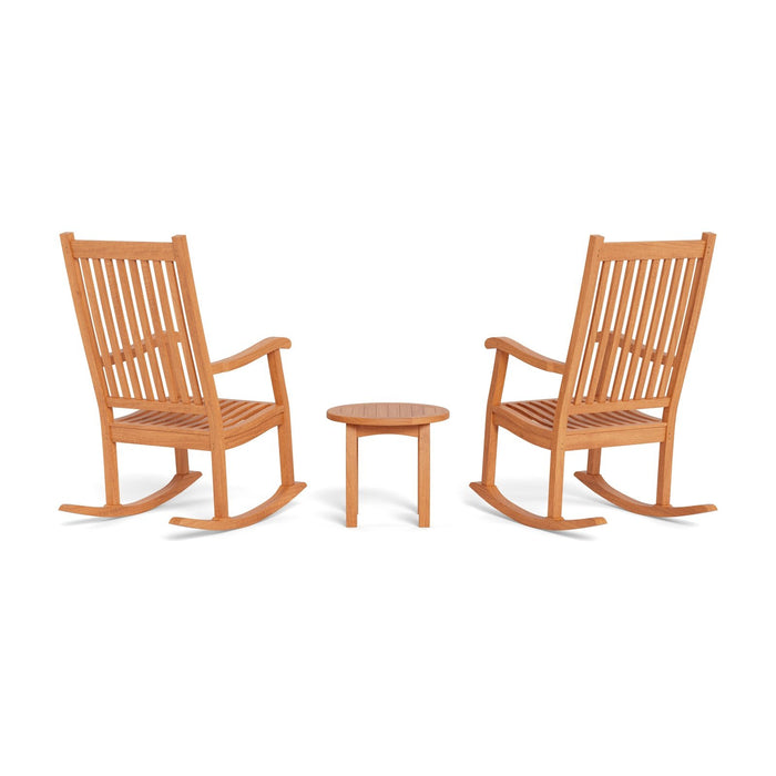 Tortuga Outdoor Jakarta 3Pc Teak Rocker Set — Lusso Home Designs