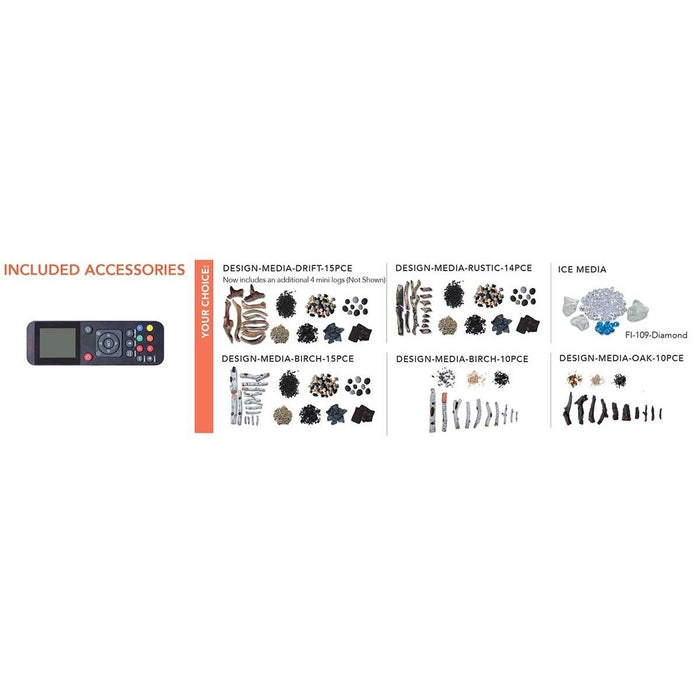 Amantii TRD Bespoke Electric Insert: Thermostatic Remote, WiFi, & Media Choices