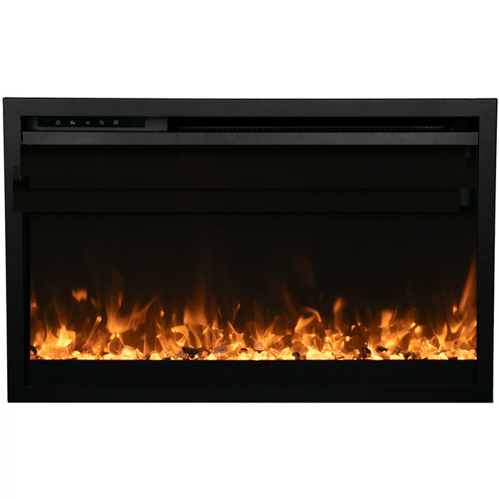 Amantii Traditional Series Xtra Slim Electric Fireplace - 4" Depth, WiFi, 3-Speed Motor