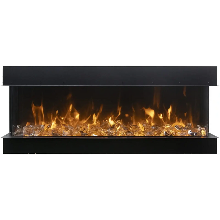 Amantii Smart Tru View XT XL Electric Fireplace: Stylish 3-Sided Glass Design