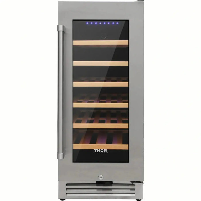 Thor Kitchen - 15" Single Zone Wine Cooler - 33 Wine Bottle Capacity, TWC1501