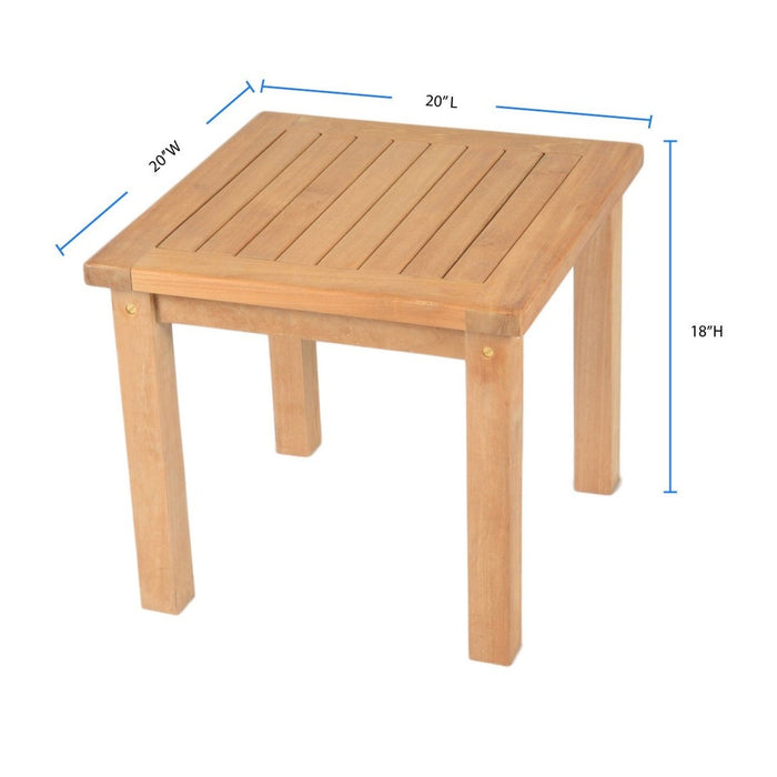 Tortuga Outdoor Jakarta Teak Square Side Table