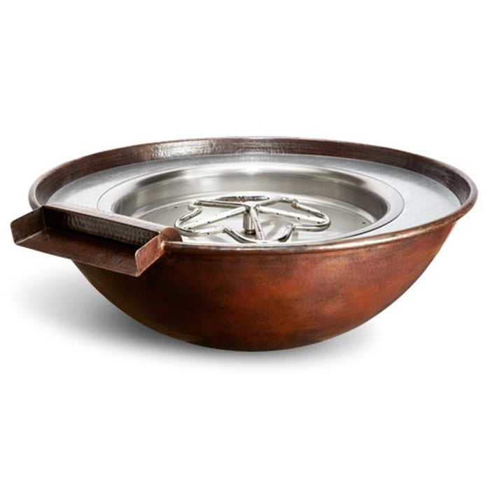 HPC Fire Copper Tempe Fire and Water Bowl with Electronic Ignition, 12VAC Power