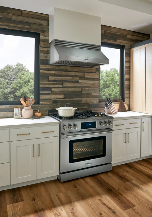Thor Kitchen Package - 36" Electric Range, Range Hood, Refrigerator, Dishwasher, AP-TRE3601-3
