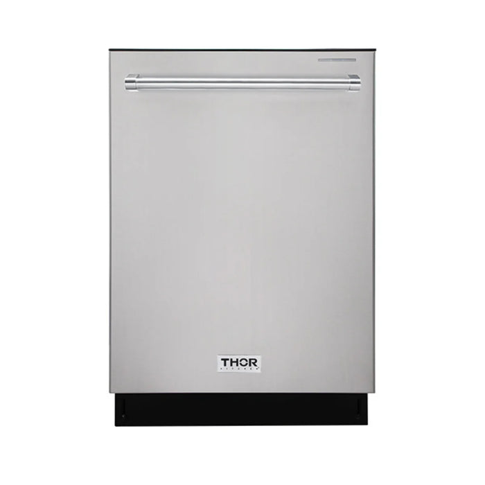 Thor Kitchen Package - 36" Gas Range, Microwave, Refrigerator with Water and Ice Dispenser, Dishwasher, AP-LRG3601U-12