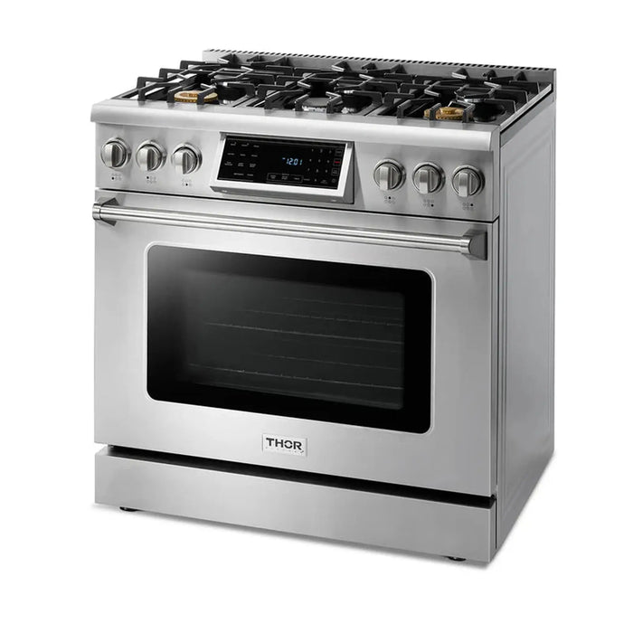 Thor Kitchen - 36" Tilt Panel Professional Gas Range – Propane Gas, TRG3601LP