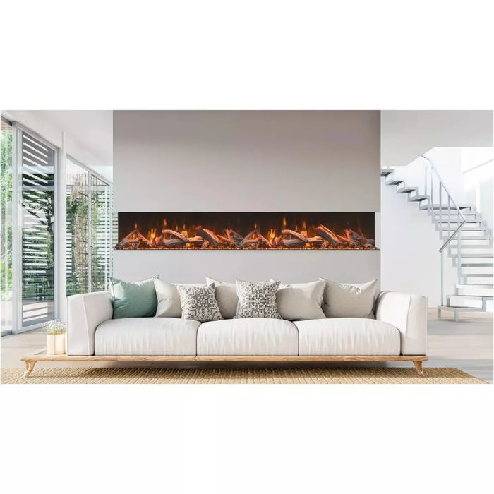 Amantii Tru View Bespoke 3-Sided Fireplace: Indoor/Outdoor Elegance with WiFi and Bluetooth