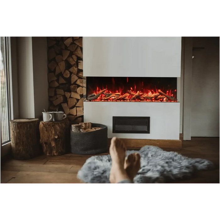 Amantii Tru View Bespoke 3-Sided Fireplace: Indoor/Outdoor Elegance with WiFi and Bluetooth