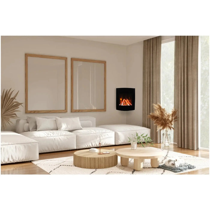 Amantii Corner Wall Mount Smart Electric Fireplace - 24" x 28"