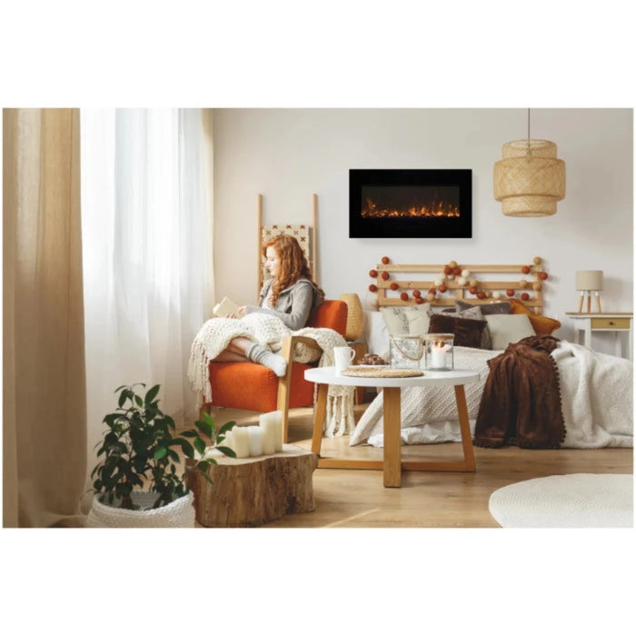 Amantii Back-Lit Wall Mount Electric Fireplace