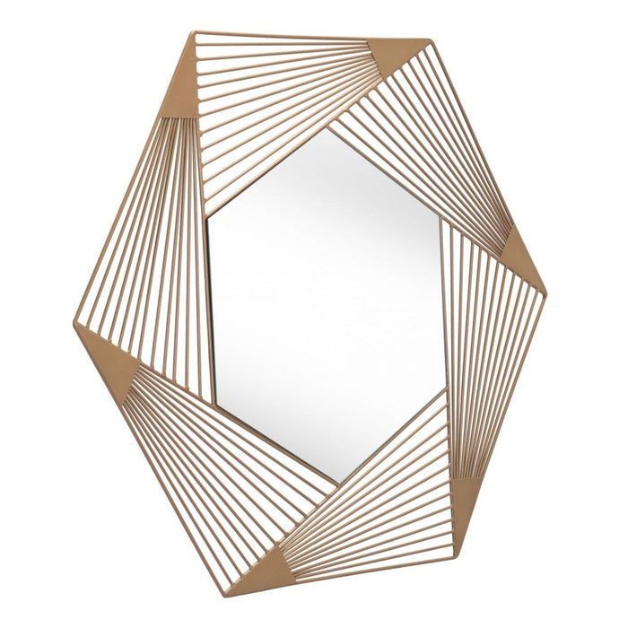 Zuo Aspect Gold Hexagonal Mirror