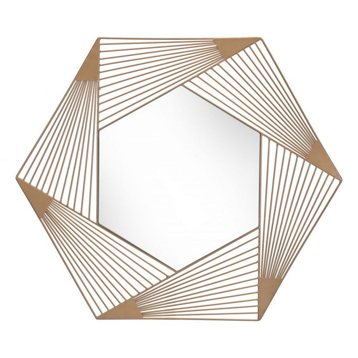 Zuo Aspect Gold Hexagonal Mirror