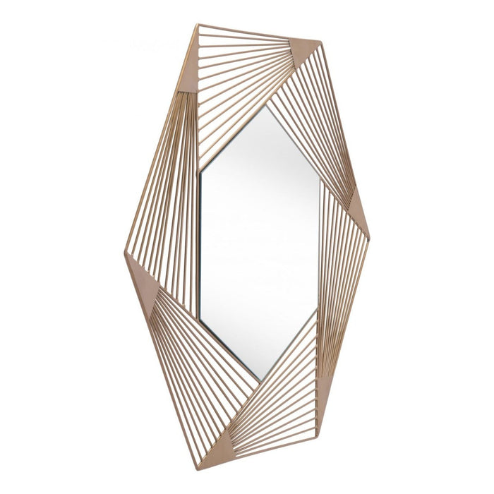 Zuo Aspect Gold Hexagonal Mirror