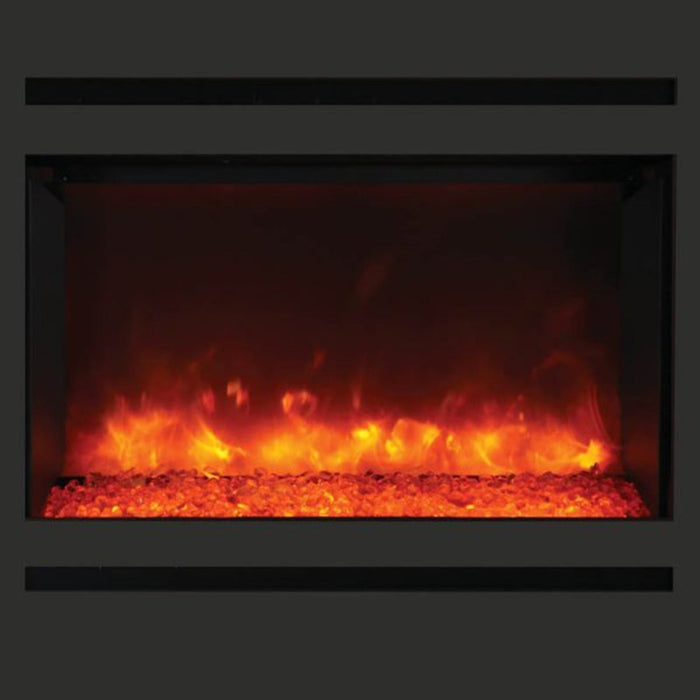 Amantii Square Steel Surround 31" Wall Mounted Fireplace