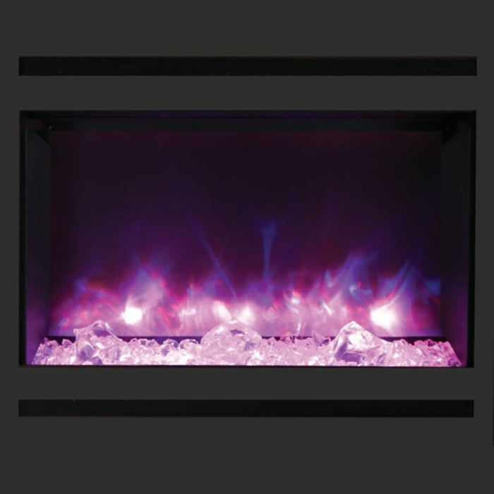 Amantii Square Steel Surround 31" Wall Mounted Fireplace