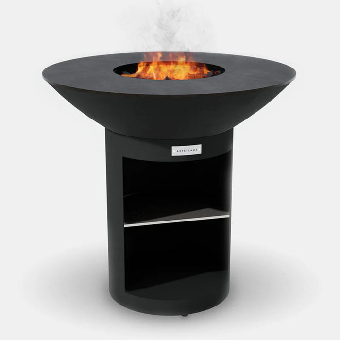 Arteflame 40 Black Label Grill With 10 Accessories And Tall Storage Base