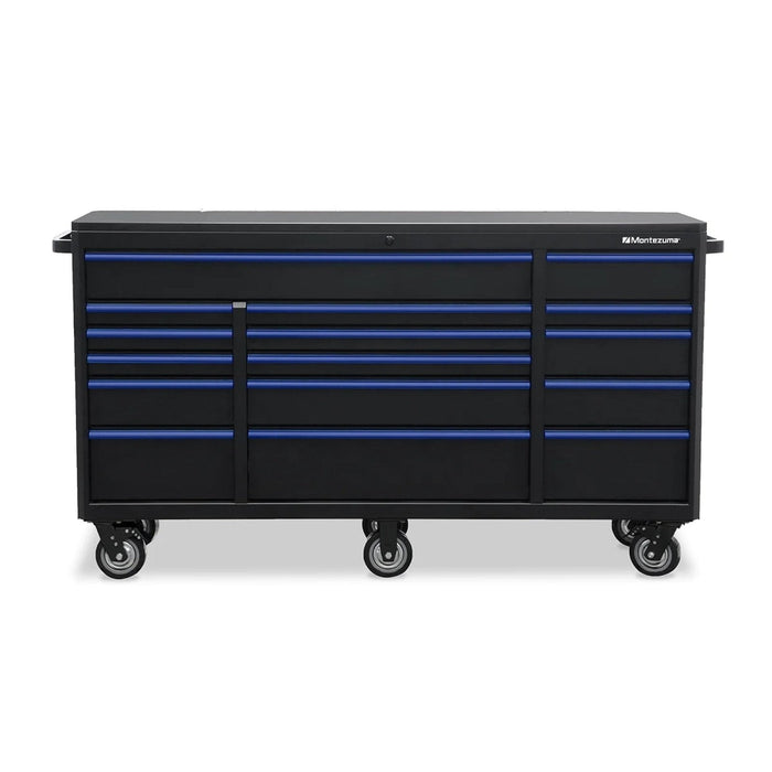 Tool Cabinet: Montezuma 16-Drawer, 72" x 20"