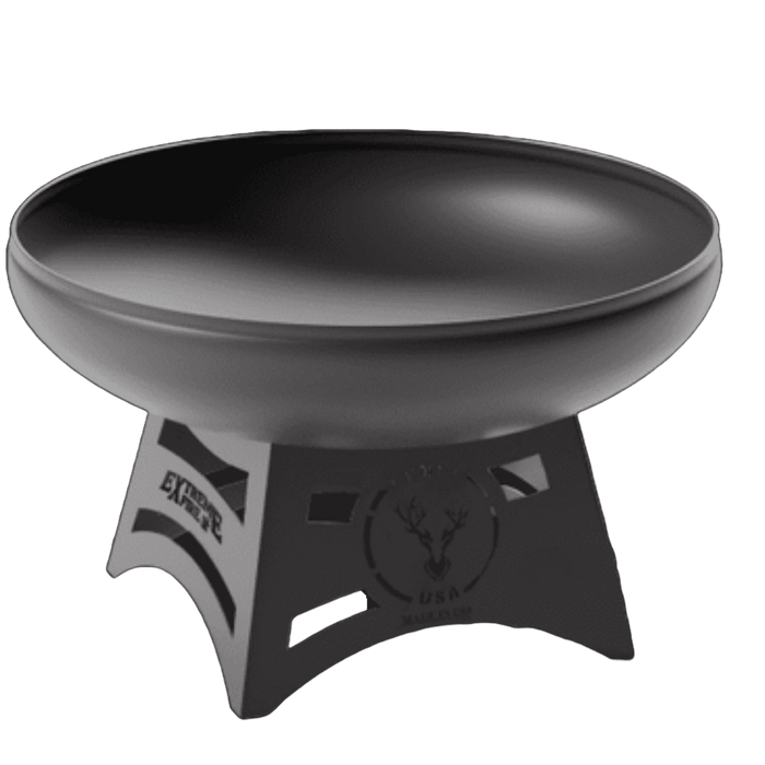 Buck Stove Little Buck 25” Carbon Steel Fire Pit Bowl with Stand