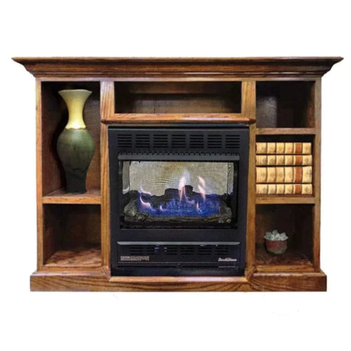 Buck Stove 1127 Prestige Combo - Dark Oak Mantel - Natural Gas