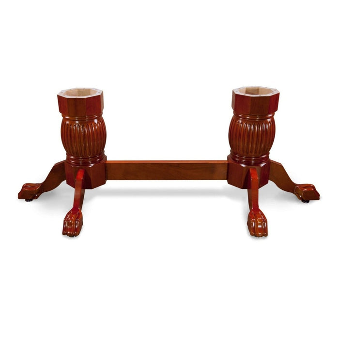 Heritage Pedestal Leg Set with Beam in Mahogany for BBO Poker Tables